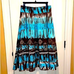 14  Tribal Western MAXI FULL SKIRT Side Zipper